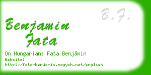 benjamin fata business card